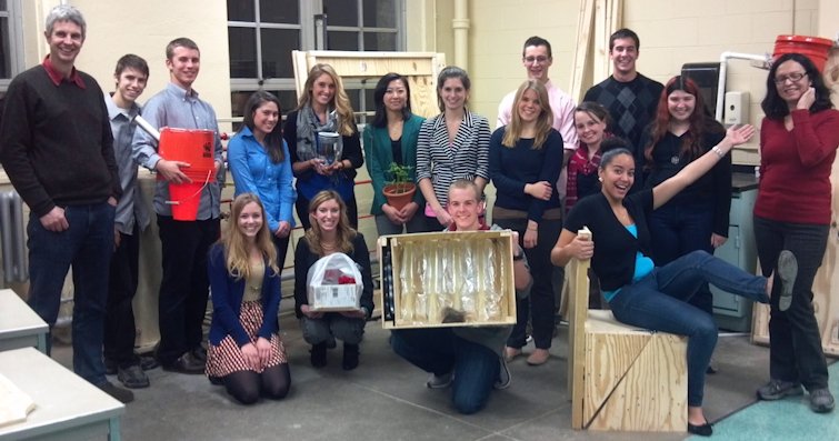 URI 2012 Honors Engineering class and their HOME Shelter projects.